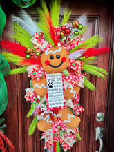 Load image into Gallery viewer, Gingerbread Dog Deluxe Door Swag
