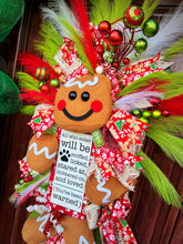 Load image into Gallery viewer, Gingerbread Dog Deluxe Door Swag