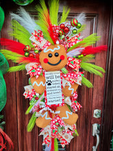 Load image into Gallery viewer, Gingerbread Dog Deluxe Door Swag