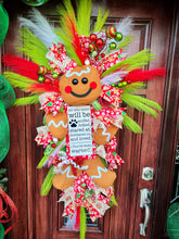 Load image into Gallery viewer, Gingerbread Dog Deluxe Door Swag