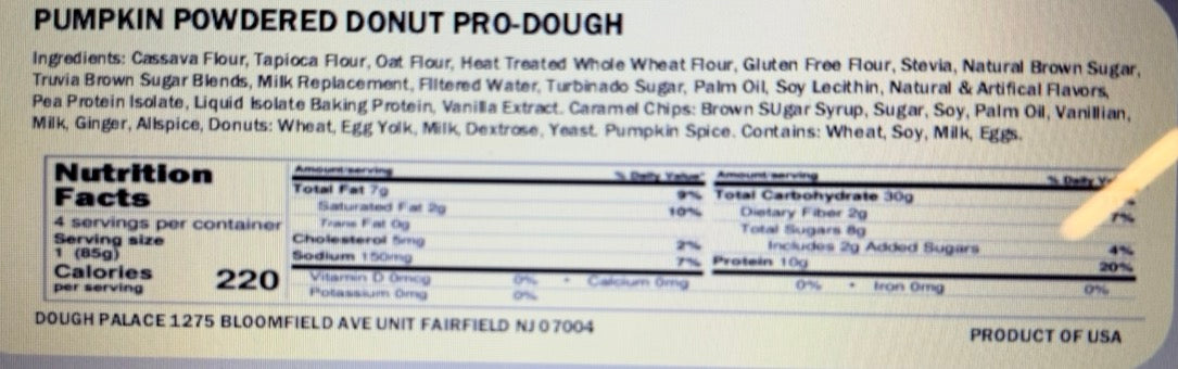 Pumpkin Powdered Donut Pro-Dough