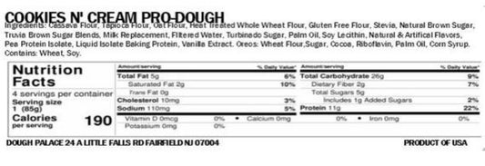 Cookies nβ Cream Pro-Dough (Vegan Friendly)