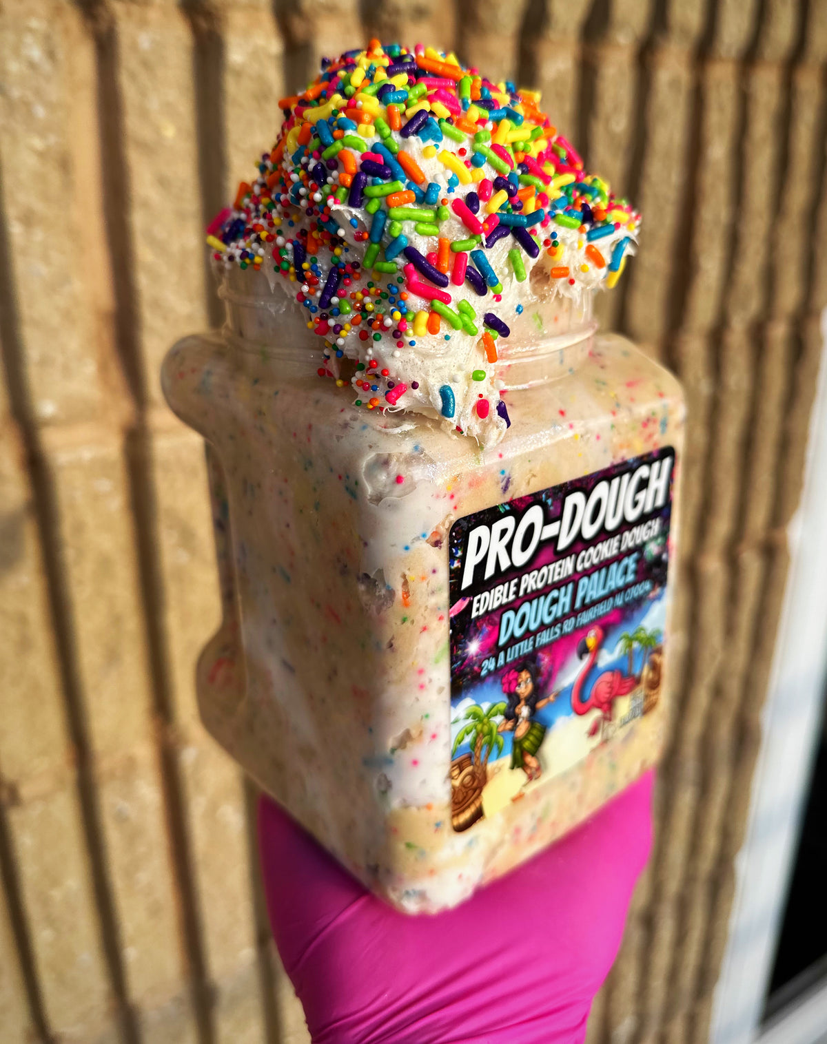 Frostin’ N’ Funfetti Pro-Dough 38oz (Vegan Friendly) – edible protein cookie dough from Dough Palace
