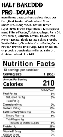 Half Bakeddd Pro-Dough 38oz