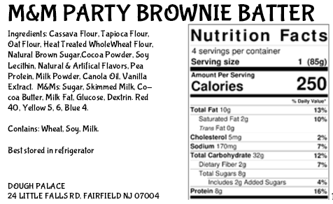 M&M Party Brownie Batter – DOUGH PALACE