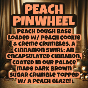 Peach Pinwheel Glam Cookie