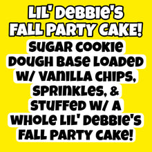 Load image into Gallery viewer, Lil’ Debbie’s Fall Party Cake Glam Cookie
