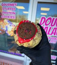 Load image into Gallery viewer, Dark Heart Chippy Cookie Glam Cookie
