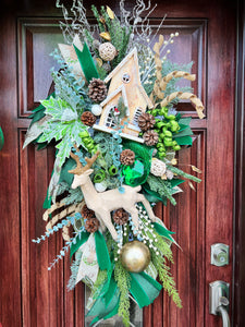 Winter Woodland Door Swag