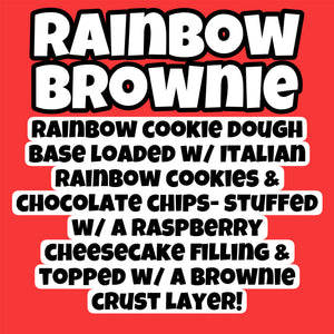 Rainbow Brownie Glam Cookie