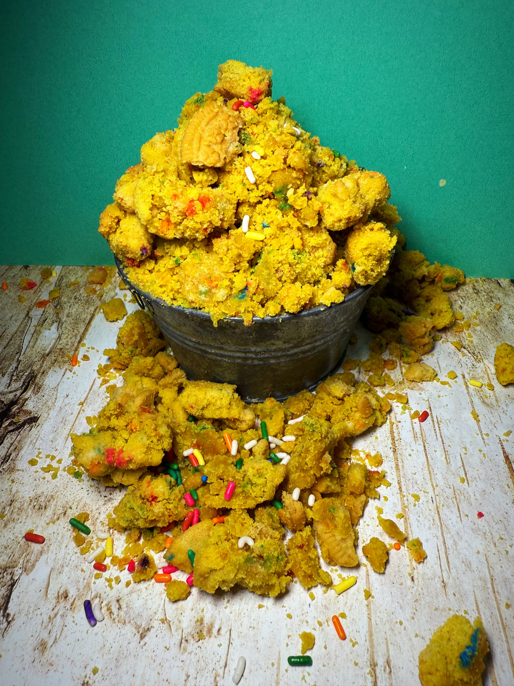 Golden Bday Cake Creamy Crumbles