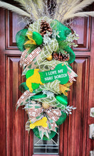 Load image into Gallery viewer, Custom Order: Borzoi Green &amp; Gold Door Swag
