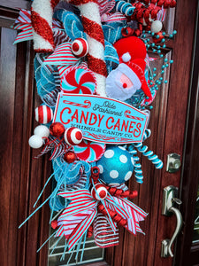 Candy Cane Lane Door Swag