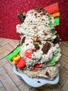 Rainbow Cookie Brownie Pro-Dough