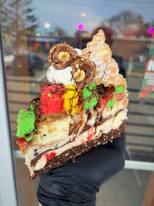 Rainbow Ferrero Cheesecake Slice