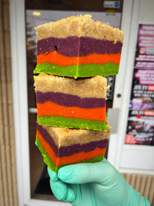 Halloween Rainbow Crumb Cake