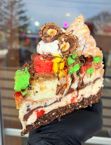 Rainbow Ferrero Cheesecake Slice