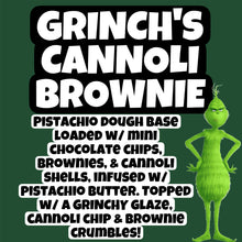 Load image into Gallery viewer, Grinch’s Cannoli Brownie Glam Cookie
