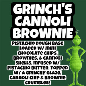 Grinch’s Cannoli Brownie Glam Cookie