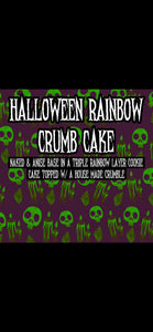 Halloween Rainbow Crumb Cake