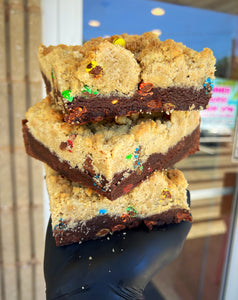 Mr. M&M’s Brownie Crumb Cake