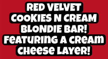 Load image into Gallery viewer, Red Velvet Cream Blondie Bar
