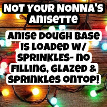 Load image into Gallery viewer, Not Your Nonna’s Anisette Glam Cookie🎅🏼🌴
